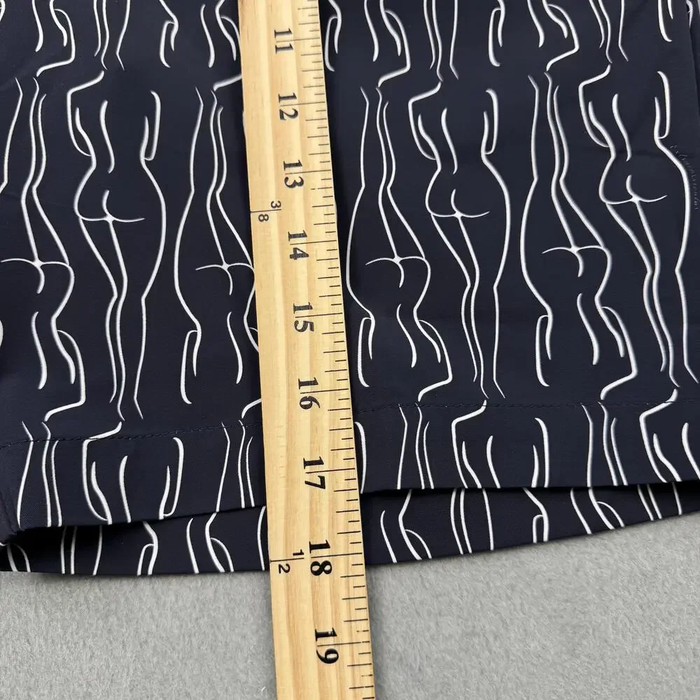 Extracurricular Chauncey Shorts Mens 30 Navy White Print Chino Golf Stretch